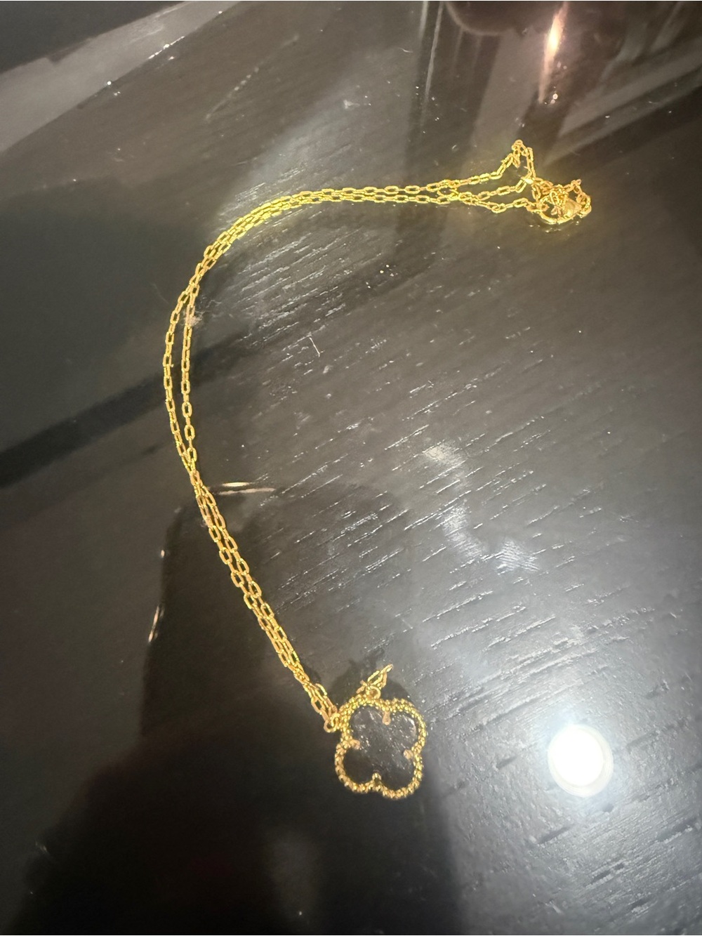 Gold Clover Pendant Necklace for Women